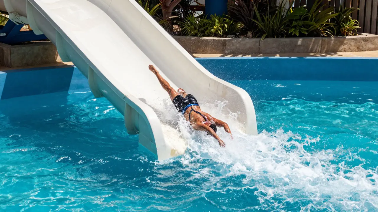 Thrilling Leap of Faith slide at Aquaventure Water Park.